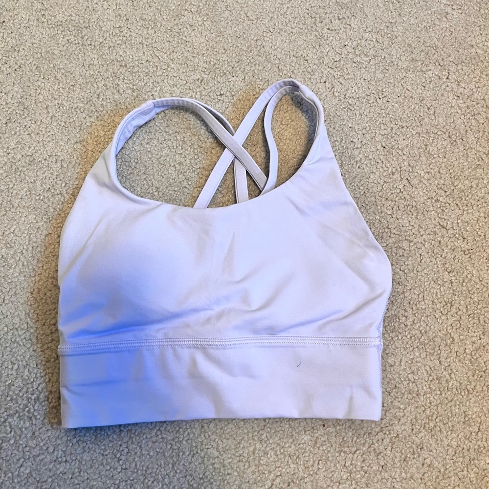 lululemon athletica light lavender strappy sports bra